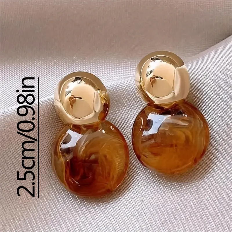 Aurélie Amber Drop Earrings | Gold - Image 5