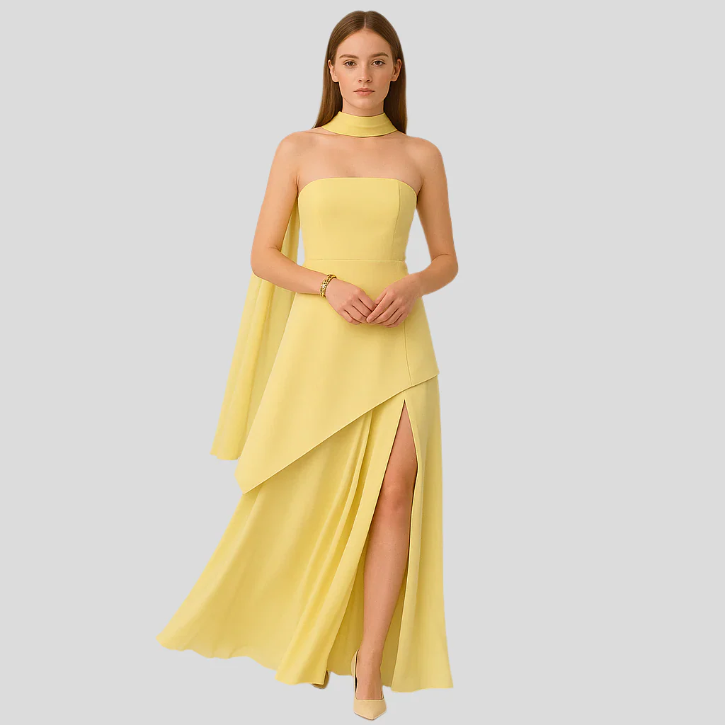 Aurora trägerlose asymmetrische Abendkleidung – Elegantes formelles Kleid - Image 5