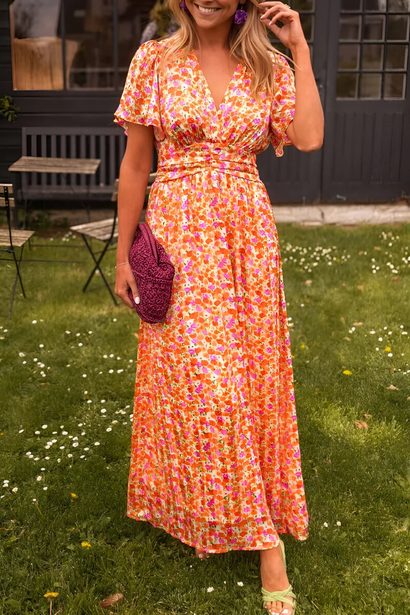 Ava™ | Elegantes Maxikleid mit V-Ausschnitt und femininer Passform - Image 3