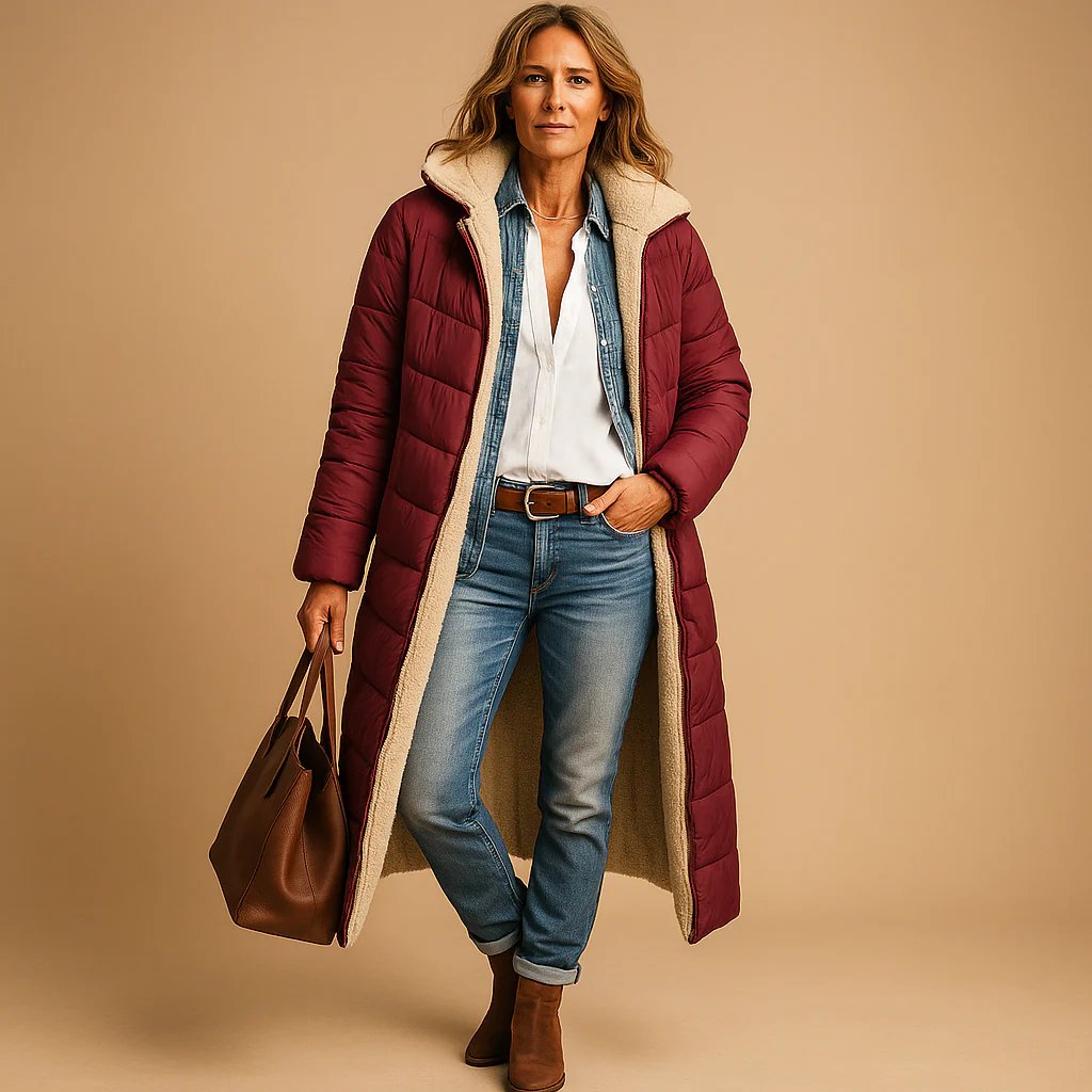 Ava – Langer Damen-Wintermantel mit Teddy-Innenfutter - Image 6