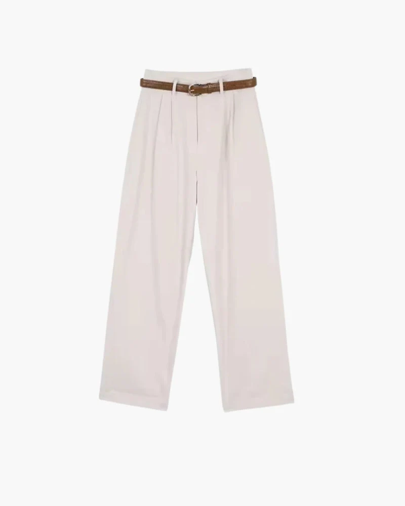 Ava | Plissiert High-Waist Baggy-Hosen mit Gürtel - Image 3