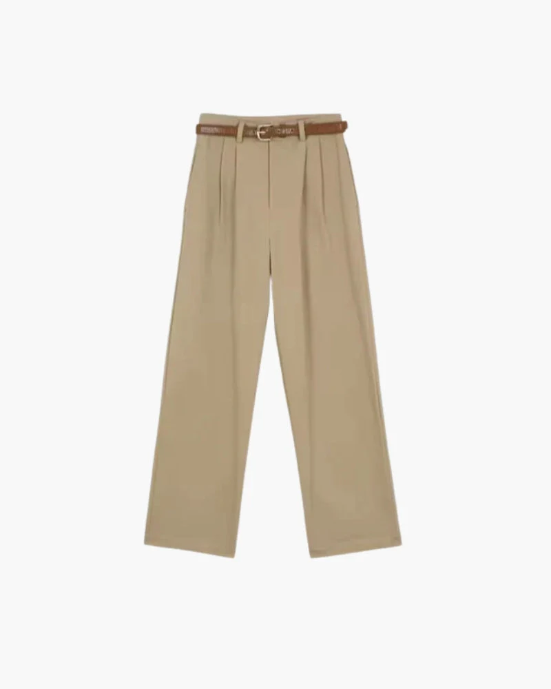 Ava | Plissiert High-Waist Baggy-Hosen mit Gürtel - Image 4