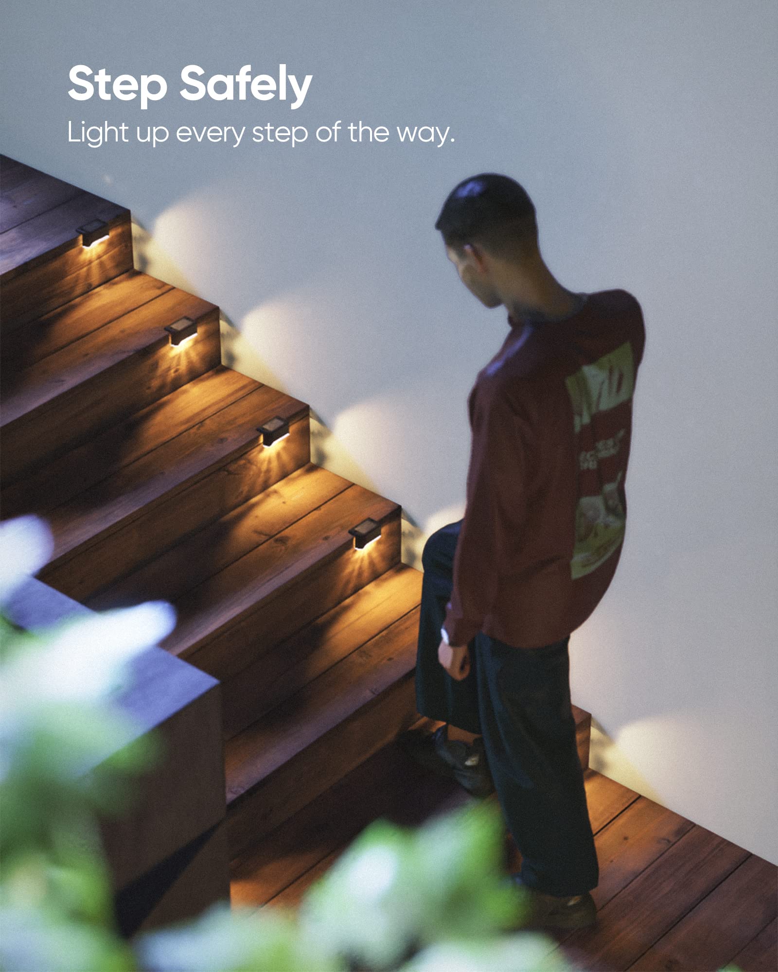 Avelena | 16er Pack Solar Deck Licht - Wetterfestes LED Zaunlicht für Garten, Terrasse, Treppen, Schwarz - Image 3