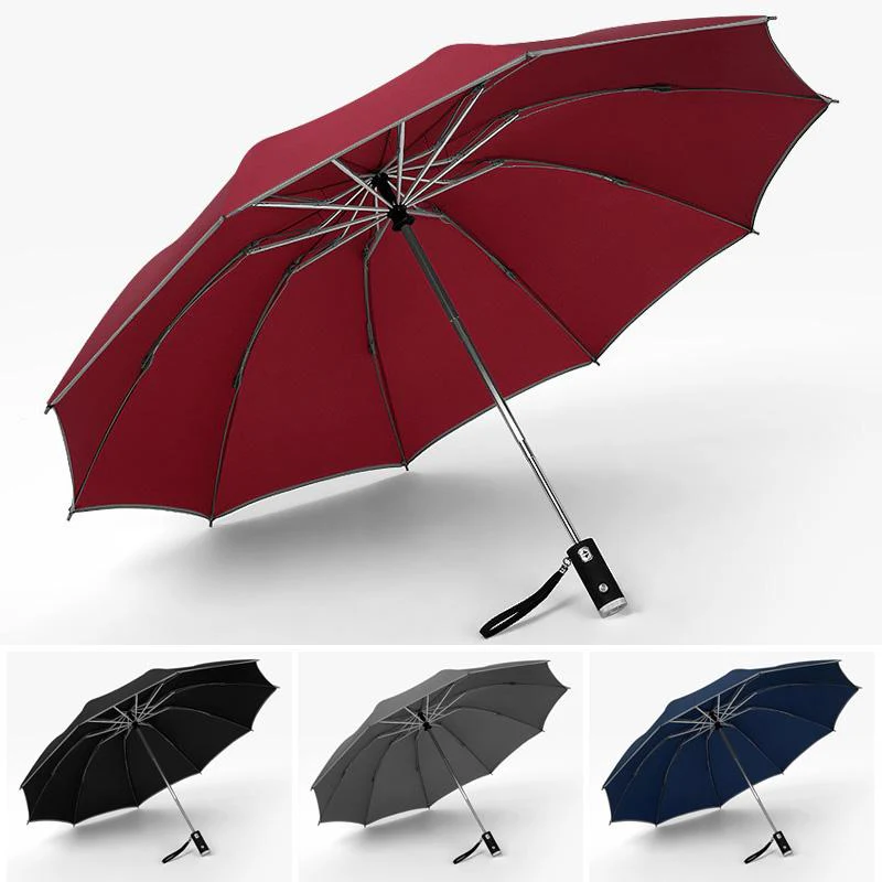 Avelena | Automatischer zusammenklappbarer Regenschirm mit reflektierendem Rand - Image 2