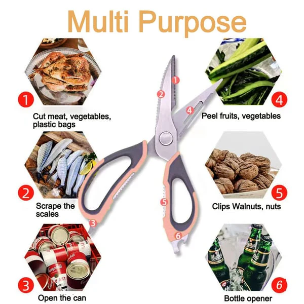 Avelena | ChefSecret – 5-in-1 Multifunktions-Küchenschere für einfaches Schneiden - Image 4