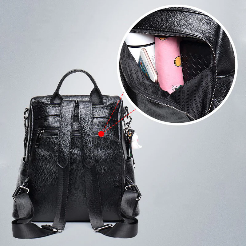 Avelena | Diebstahlresistenter Leder-Rucksack - Image 4