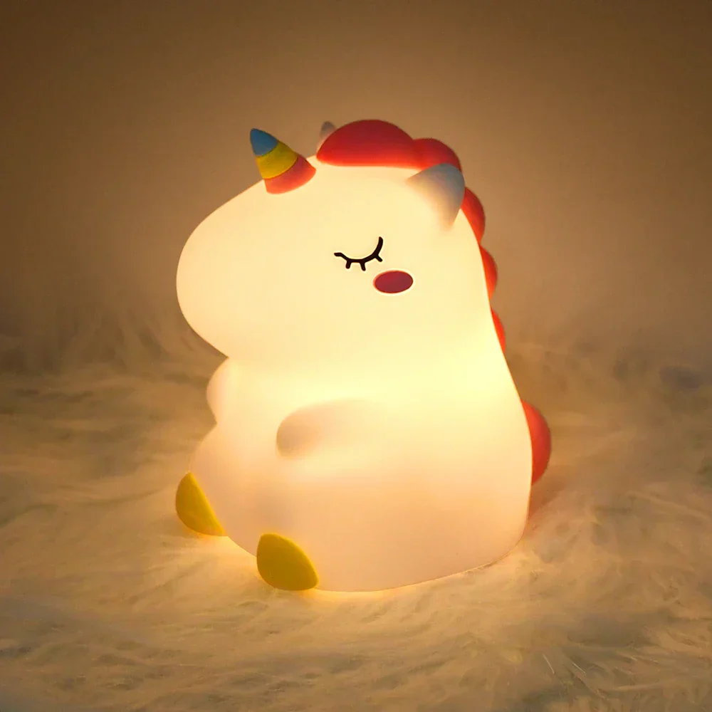Avelena | DreamiCorn LED Nachtlicht Einhorn | Weiches Silikon & USB Wiederaufladbar | Touch-Steuerung & 2 Helligkeitsstufen | Kinderzimmer & Geschenkidee - Image 8