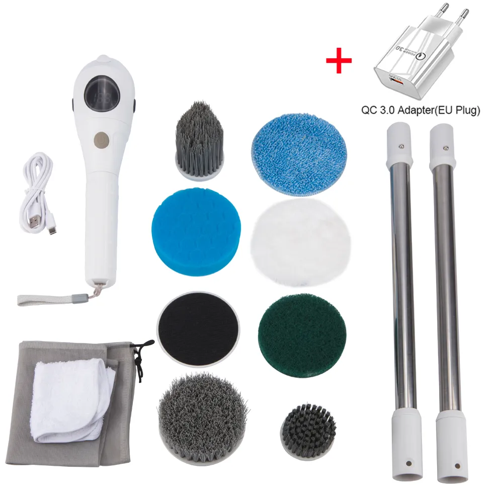 Avelena | Einzelne Reinigungslösung: 8-in-1 Multifunktionale elektrische Reinigungsbürste - Kabellos und rotierend für Badezimmer, Küche, Fenster und Toilette - Image 7