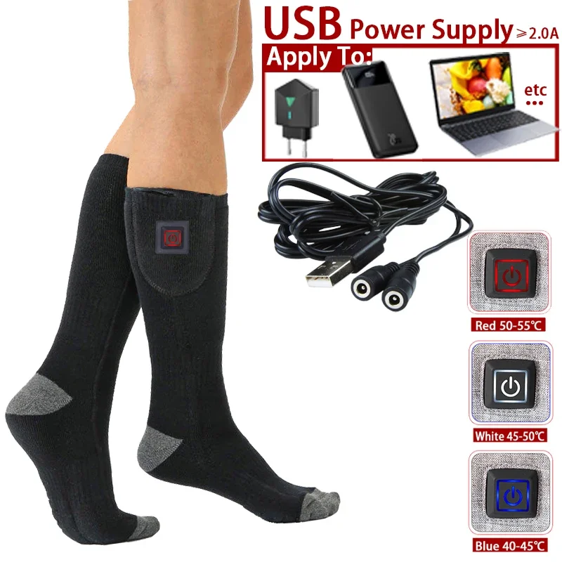 Avelena | Elektrisch Beheizte Socken | USB Wärmesocken für Damen & Herren | 3 Heizstufen | Ideal für Skifahren, Radfahren & Outdoor | ThermaStep - Image 10