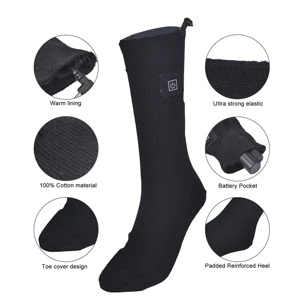 Avelena | Elektrisch Beheizte Socken | USB Wärmesocken für Damen & Herren | 3 Heizstufen | Ideal für Skifahren, Radfahren & Outdoor | ThermaStep - Image 5