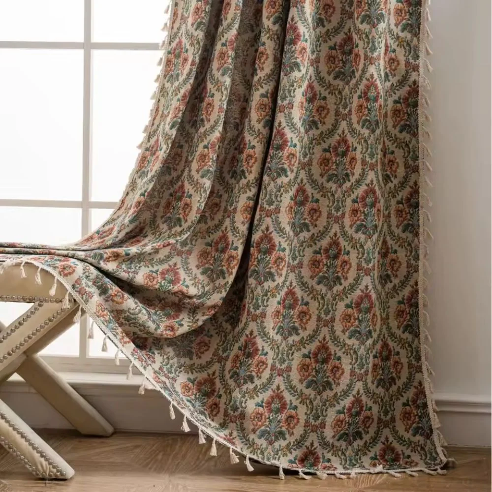 Avelena | Französischer Vintage-Blumenmuster-Teppichvorhang - Image 8
