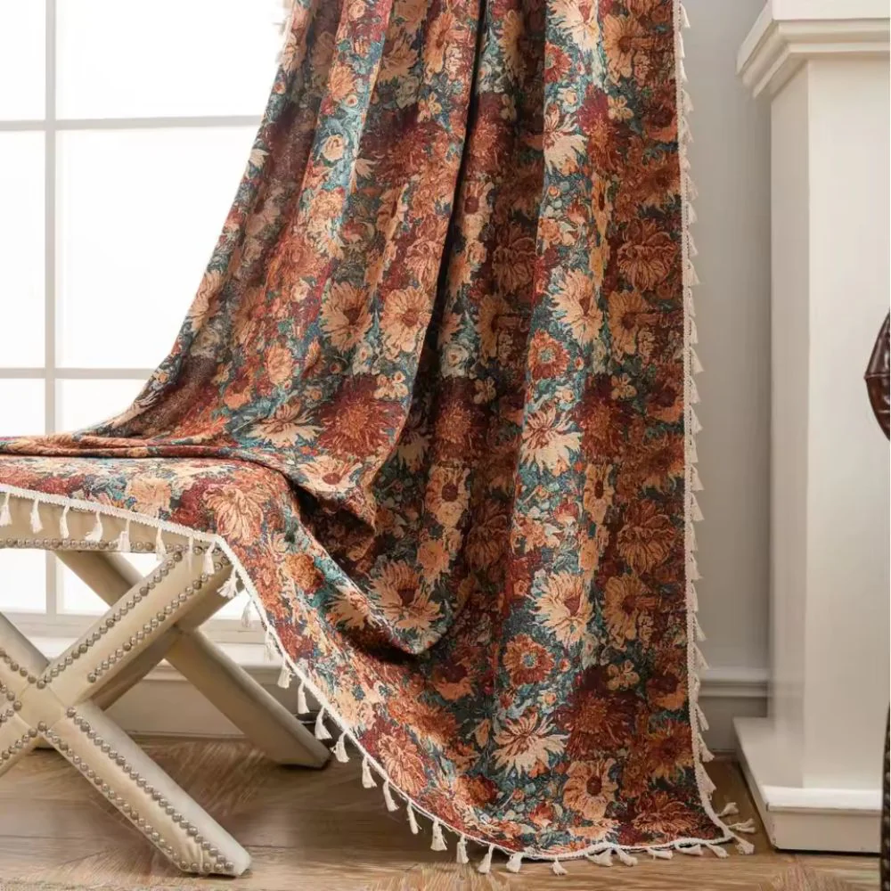 Avelena | Französischer Vintage-Blumenmuster-Teppichvorhang - Image 9