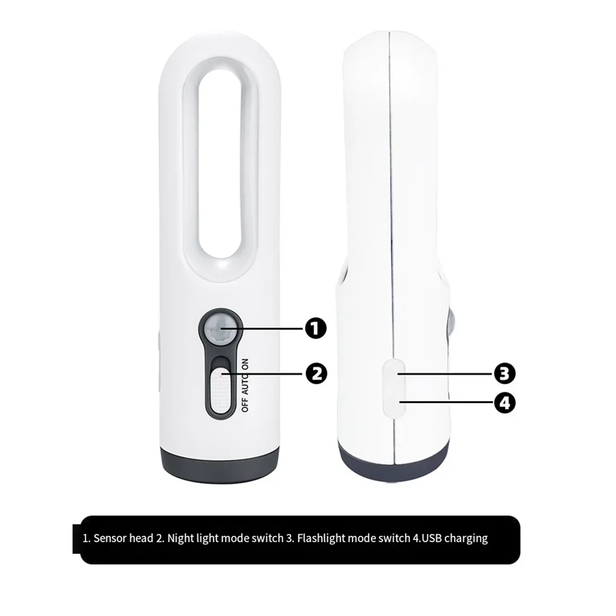 Avelena | LED Nachtlicht mit Bewegungsmelder | 2-in-1 Nachtlicht & Taschenlampe | Wiederaufladbar & Notfalllampe | Dämmerungssensor - Image 3