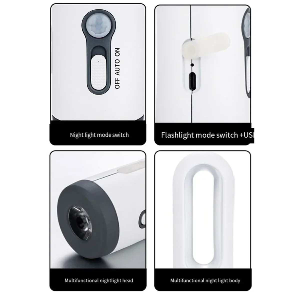 Avelena | LED Nachtlicht mit Bewegungsmelder | 2-in-1 Nachtlicht & Taschenlampe | Wiederaufladbar & Notfalllampe | Dämmerungssensor - Image 5