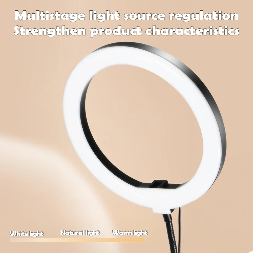 Avelena | LumiFlex LED Ringleuchte mit Flexarm & Handyhalterung | 3 Lichtfarben & USB-Anschluss | Perfekt für Livestream, Video & Selfie - Image 6