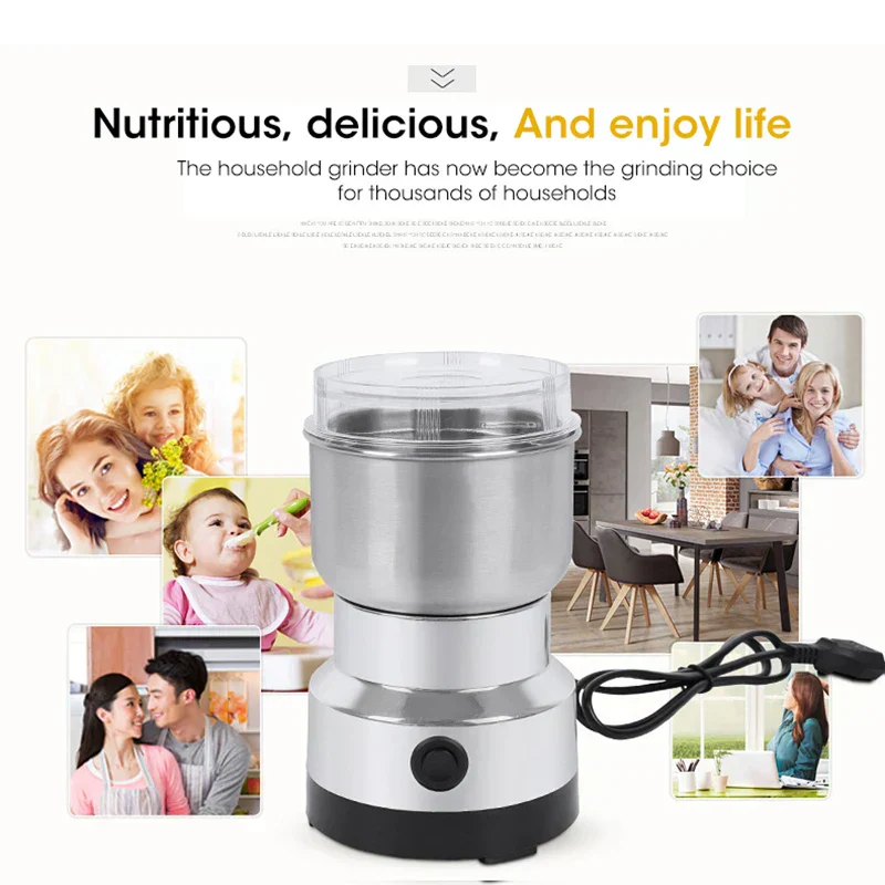 Avelena | Mini-Elektromühle – 300 ml Ultrafeine Mühle für Babynahrung, Kaffee, Gewürze, Pfeffer und Körner – 2/4 Klingenoptionen - Image 3