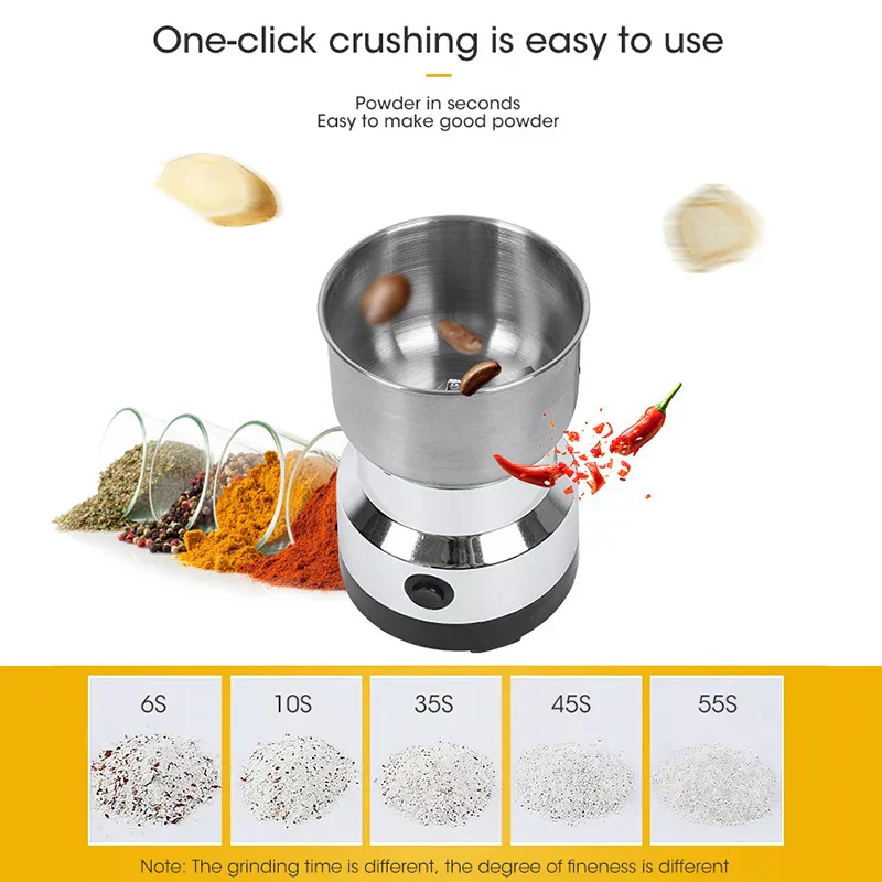 Avelena | Mini-Elektromühle – 300 ml Ultrafeine Mühle für Babynahrung, Kaffee, Gewürze, Pfeffer und Körner – 2/4 Klingenoptionen - Image 4