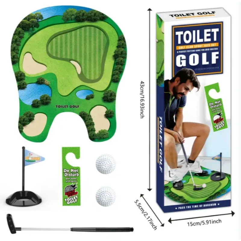 Avelena | Toiletten-Golf Set | Lustiges Mini-Golfspiel fürs Badezimmer | Perfektes Geschenk für Männer | Golfinity - Image 3