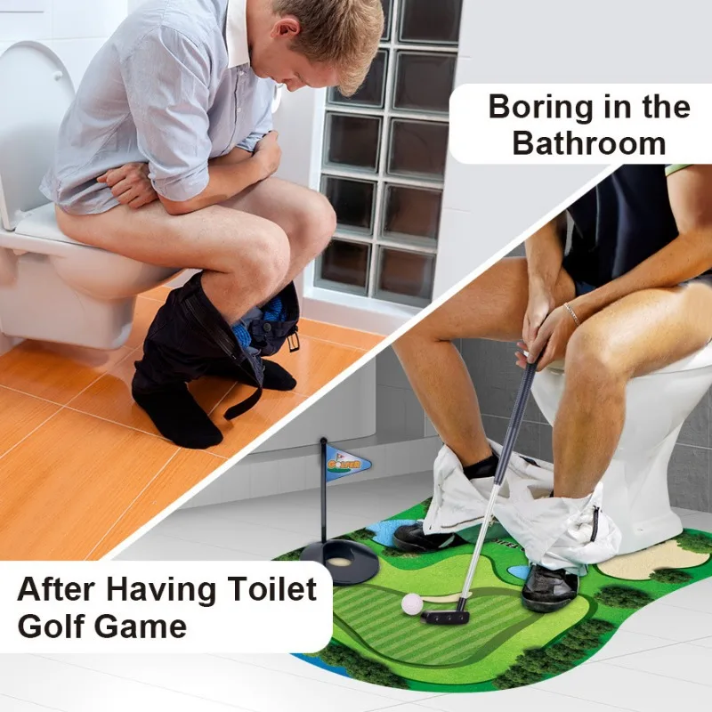 Avelena | Toiletten-Golf Set | Lustiges Mini-Golfspiel fürs Badezimmer | Perfektes Geschenk für Männer | Golfinity - Image 4