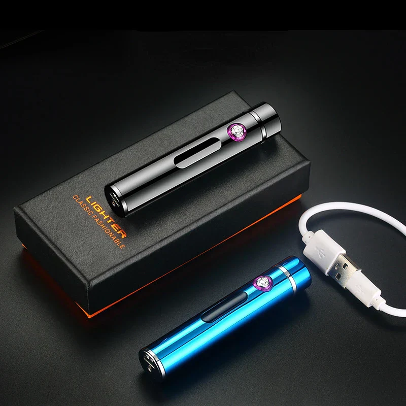 Avelena | Voltrino Zylinder-USB-Feuerzeug | Doppelte Lichtbogen-Technologie | Wiederaufladbar & Windfest | Edles Metallgehäuse für Herren - Image 3