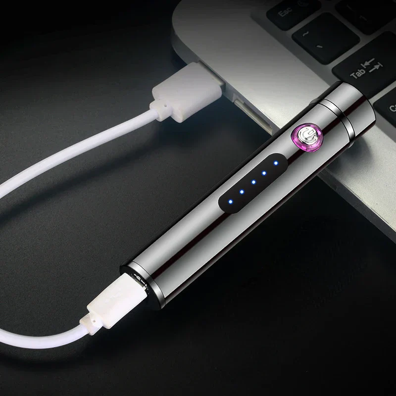 Avelena | Voltrino Zylinder-USB-Feuerzeug | Doppelte Lichtbogen-Technologie | Wiederaufladbar & Windfest | Edles Metallgehäuse für Herren - Image 4