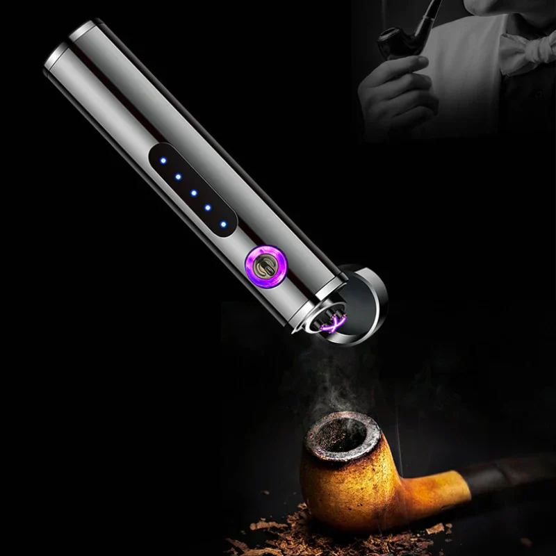 Avelena | Voltrino Zylinder-USB-Feuerzeug | Doppelte Lichtbogen-Technologie | Wiederaufladbar & Windfest | Edles Metallgehäuse für Herren - Image 5