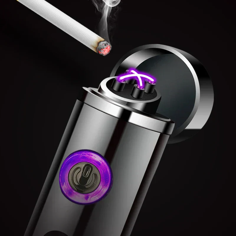 Avelena | Voltrino Zylinder-USB-Feuerzeug | Doppelte Lichtbogen-Technologie | Wiederaufladbar & Windfest | Edles Metallgehäuse für Herren - Image 6
