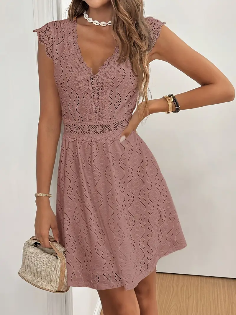 Avenleigh – Damen-A-Linien-Kleid mit Spitzenärmeln - Image 12