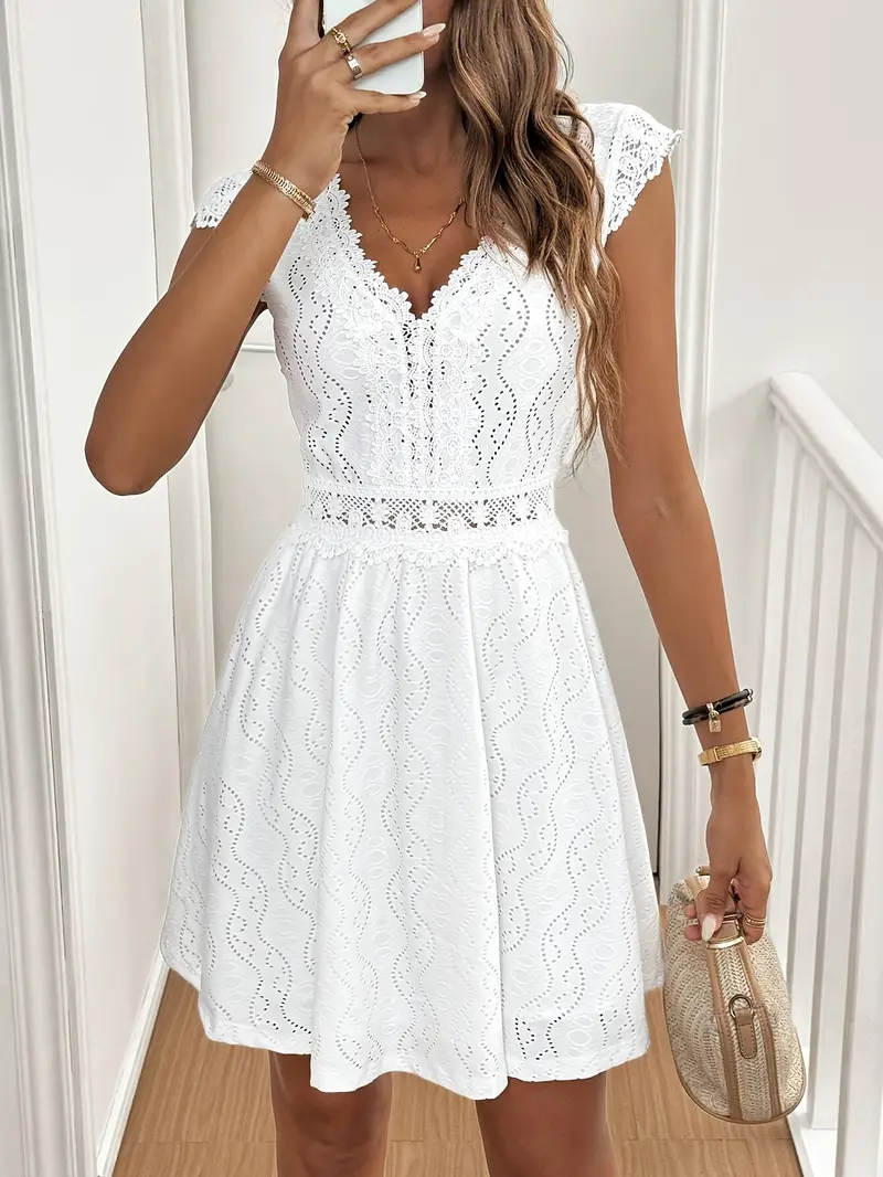 Avenleigh – Damen-A-Linien-Kleid mit Spitzenärmeln - Image 16