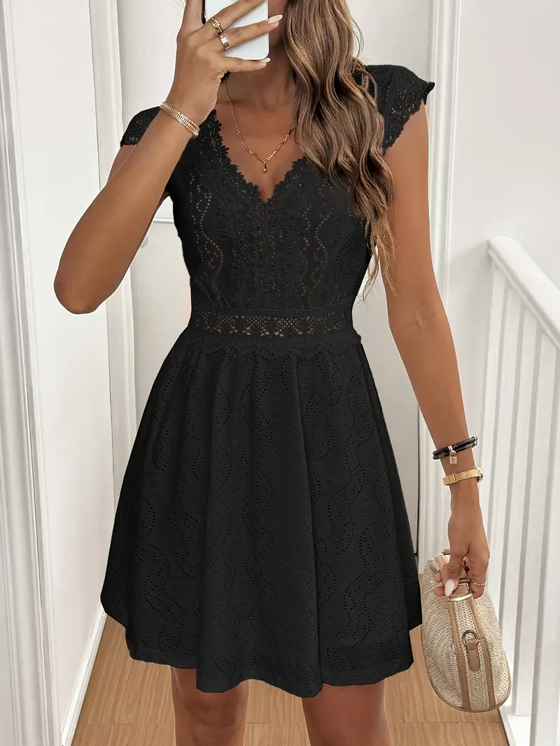 Avenleigh – Damen-A-Linien-Kleid mit Spitzenärmeln - Image 17