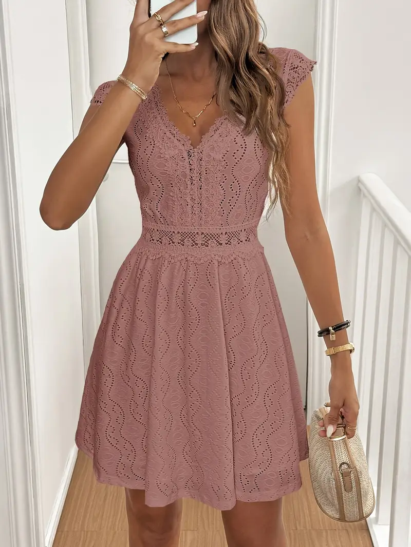 Avenleigh – Damen-A-Linien-Kleid mit Spitzenärmeln - Image 18