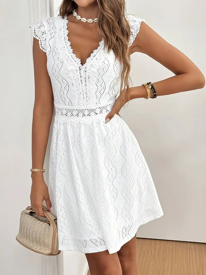 Avenleigh – Damen-A-Linien-Kleid mit Spitzenärmeln - Image 4