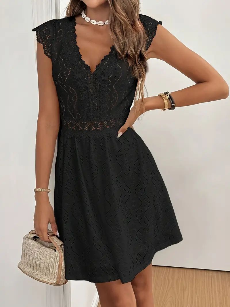 Avenleigh – Damen-A-Linien-Kleid mit Spitzenärmeln - Image 6