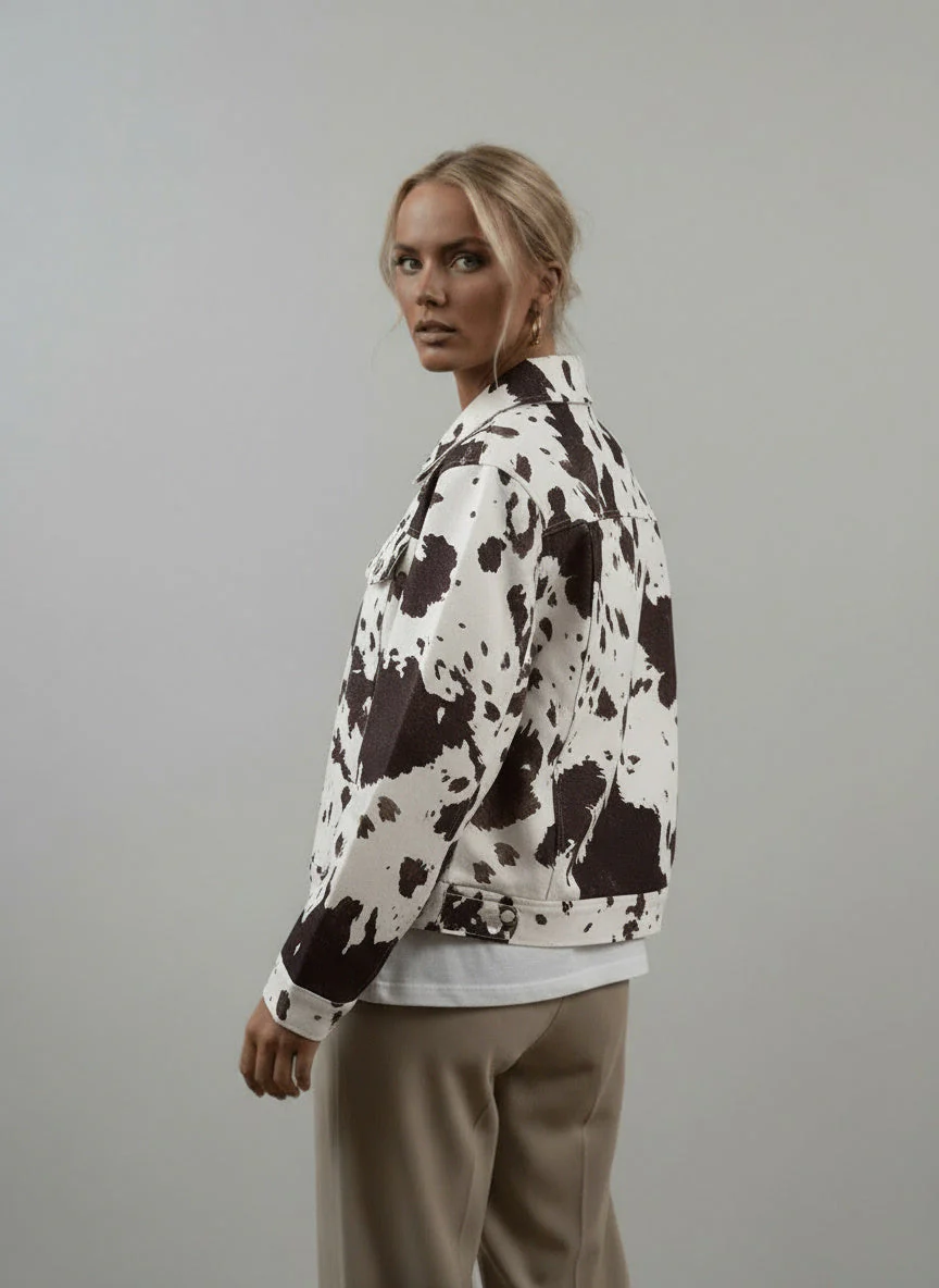 Aylin | Kurzjacke Mit Kuhmuster - Image 2