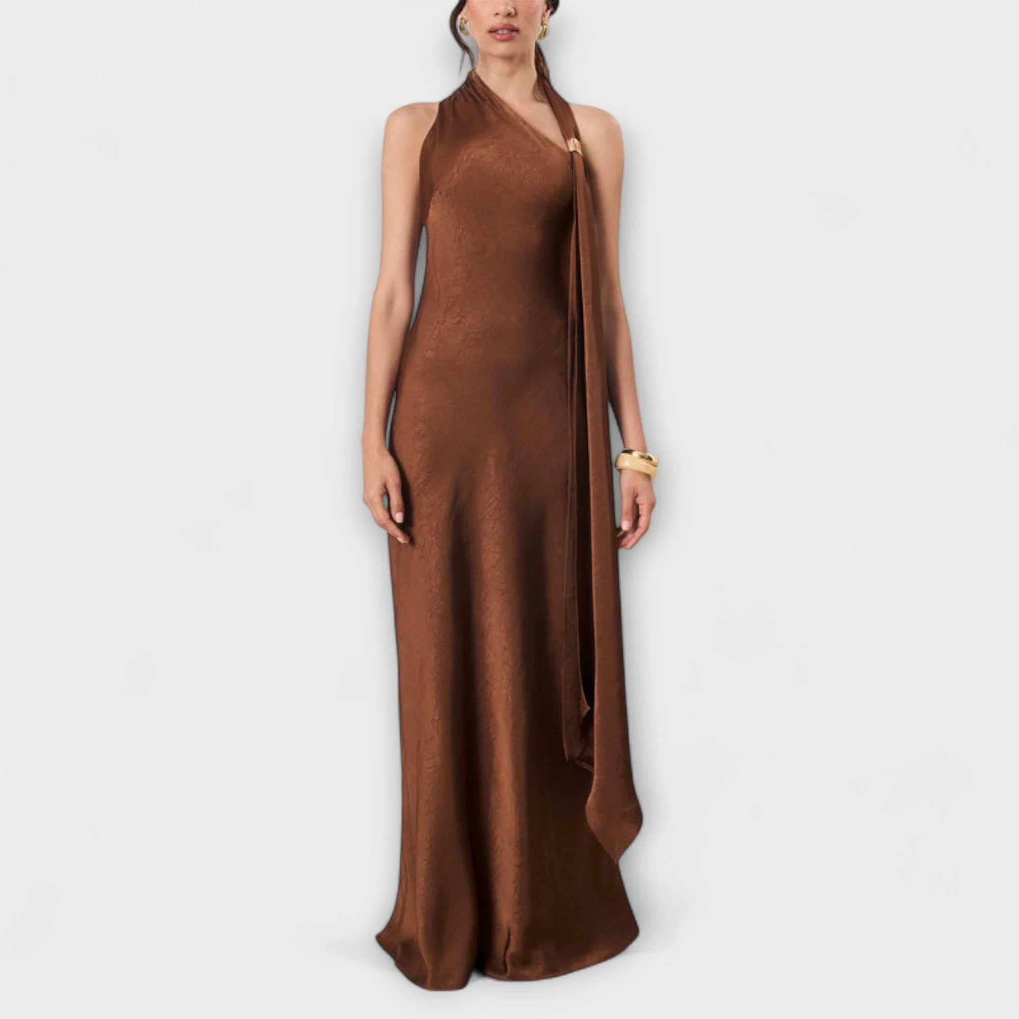 Azura - Elegantes Satin-Maxikleid - Image 4