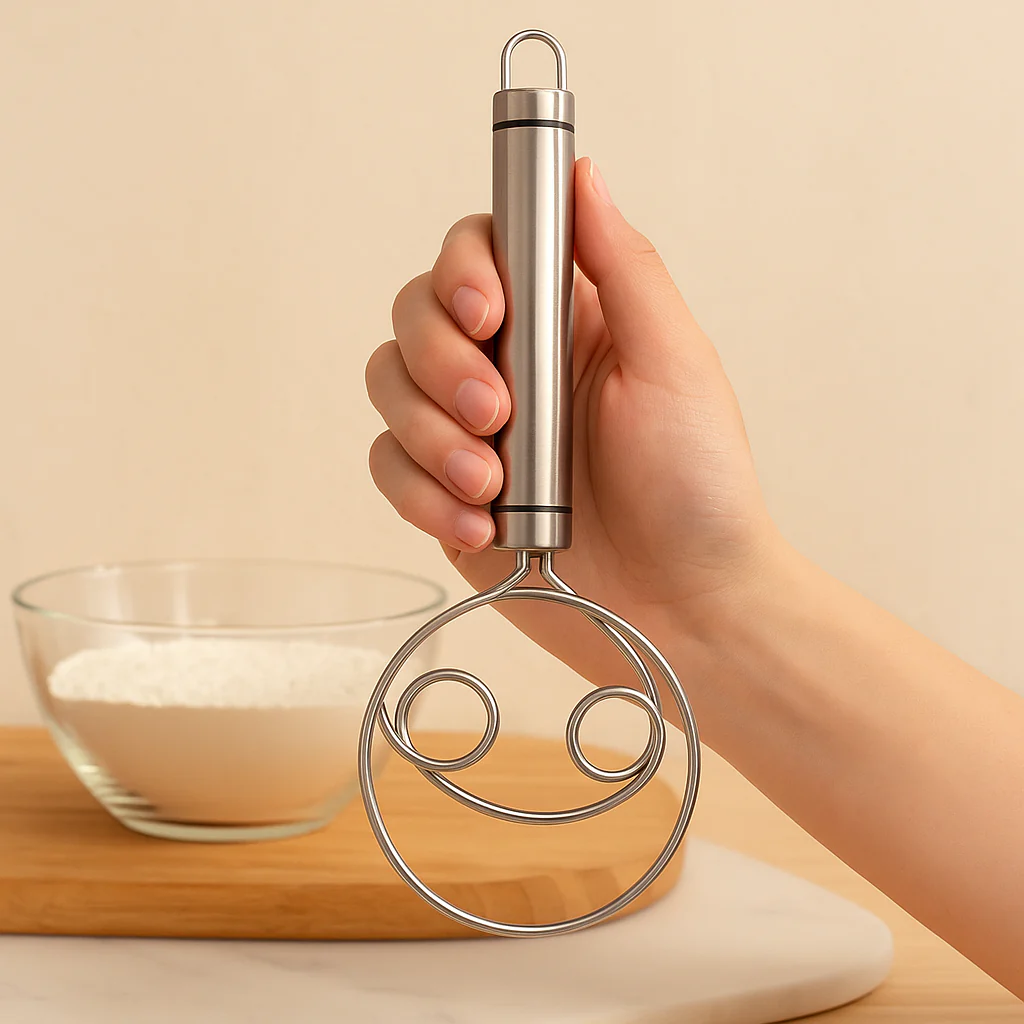 BakeCraft – Professionelles dänisches Teigschneebesen für müheloses Verrühren - Image 2