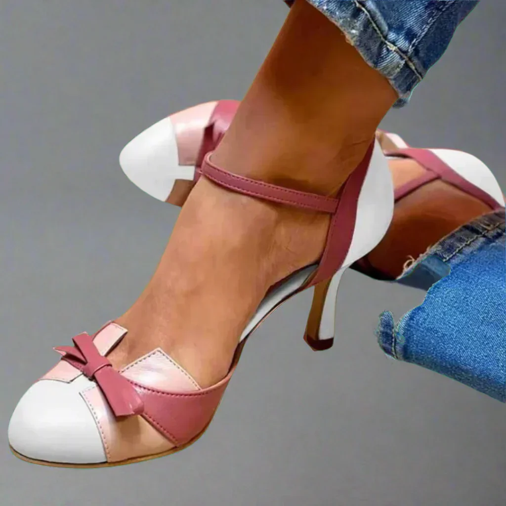 Barbara Damen Klassische Pumps mit Schleifenriemen und Mittlerem Absatz - Image 3