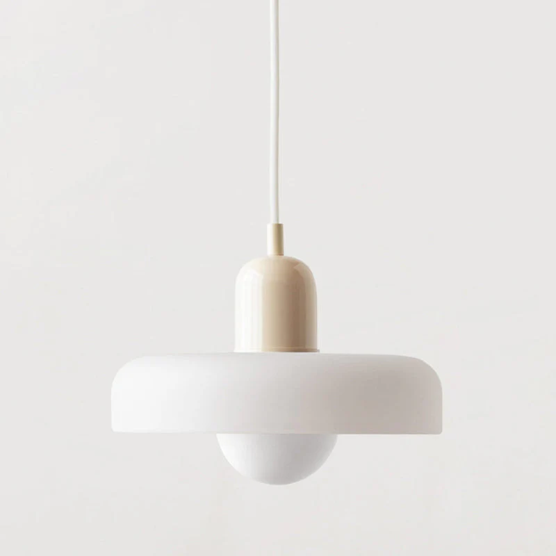 Bauhaus Pendelleuchte aus farbigem Glas für Esstisch – Moderne Hängeleuchte mit G9 Fassung, verstellbare Aufhängung, Ø25-35 cm - Image 6