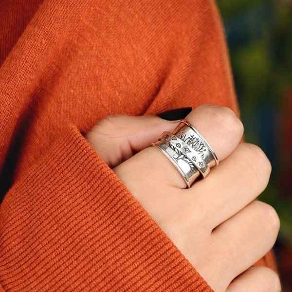 Baum des Lebens Spinner Meditation Ring - Image 2