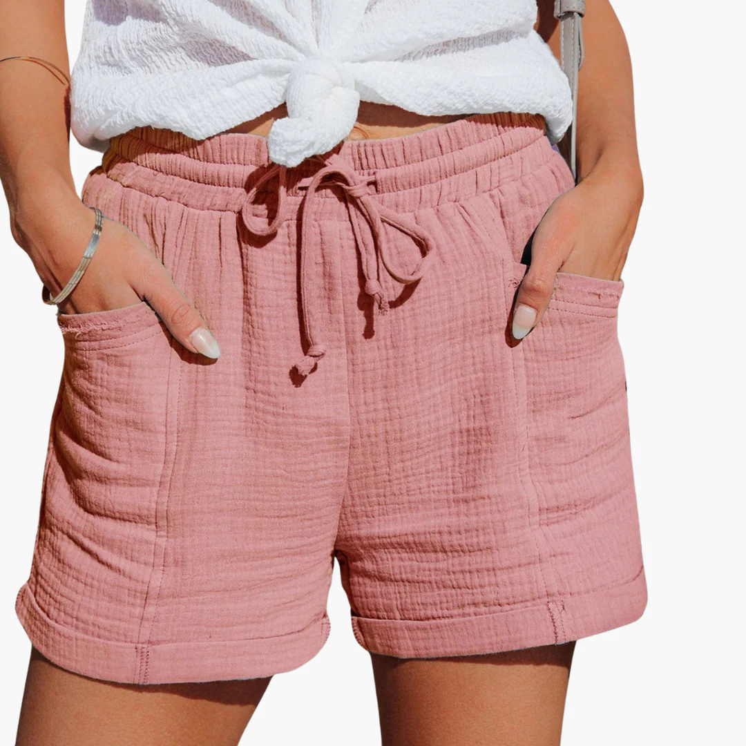 Baumwoll Sommer Shorts für Damen – Leicht mit Taschen & Bund - Image 4