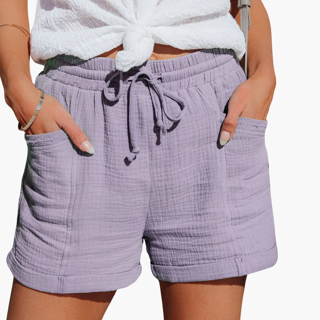 Baumwoll Sommer Shorts für Damen – Leicht mit Taschen & Bund - Image 5