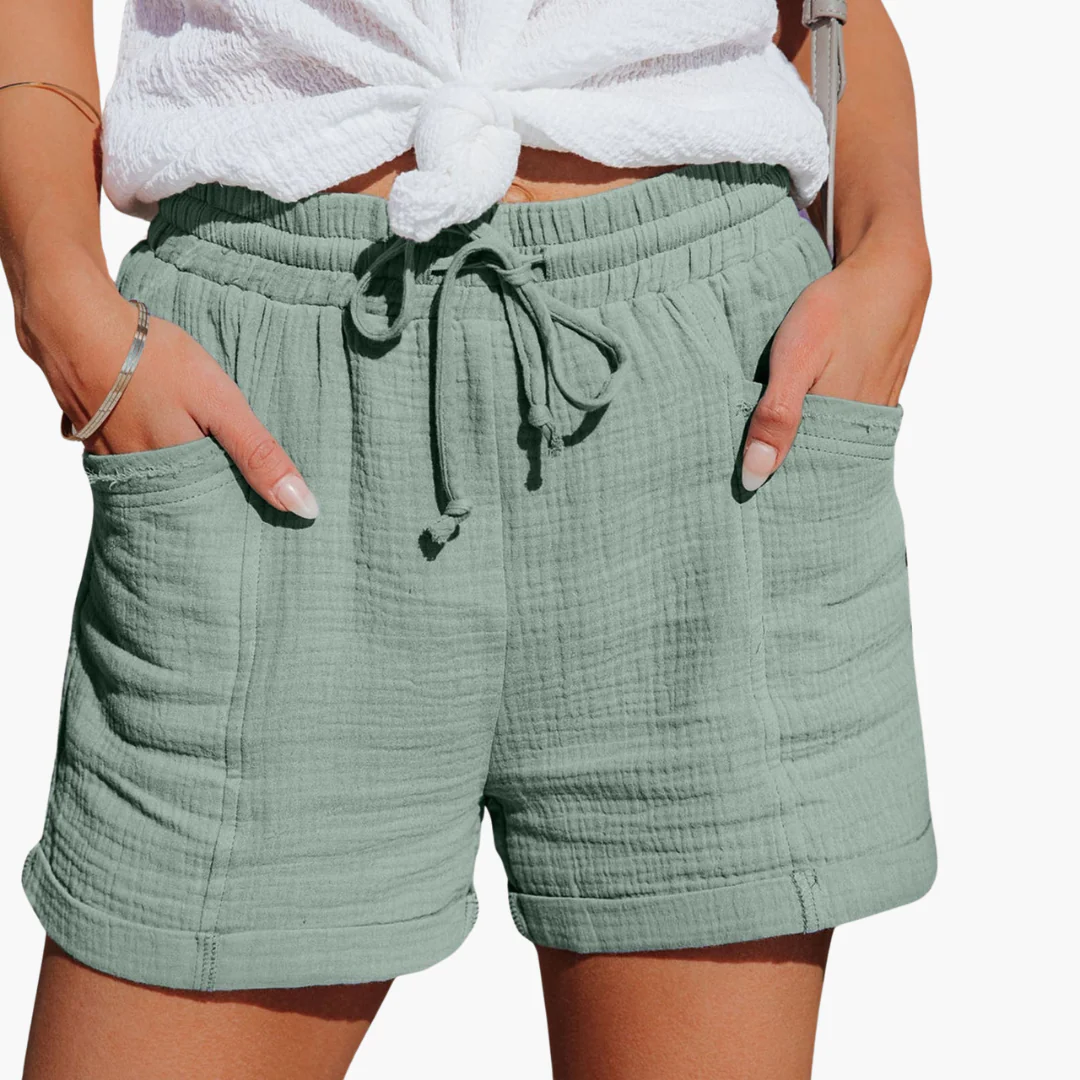 Baumwoll Sommer Shorts für Damen – Leicht mit Taschen & Bund - Image 6