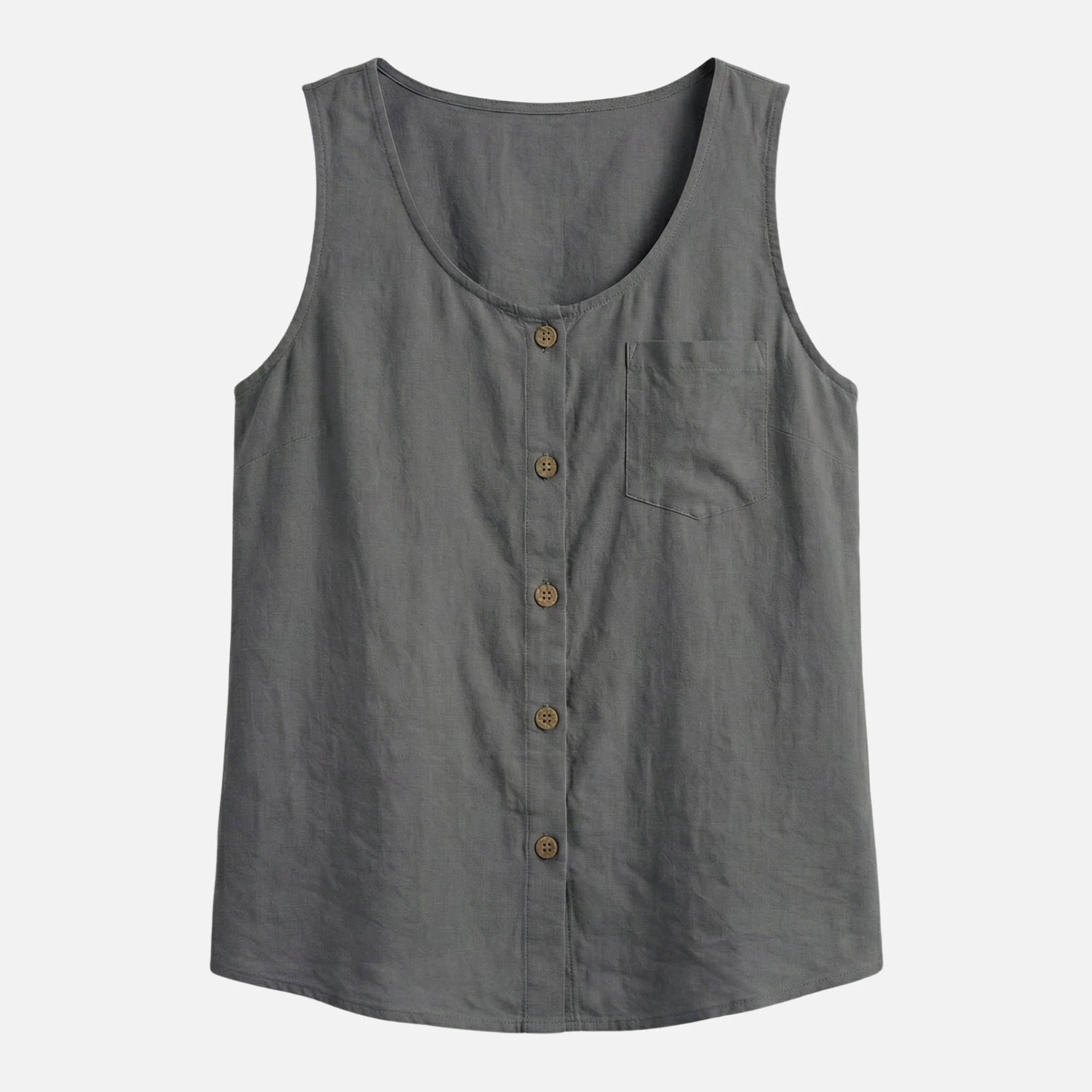 Ortrud | Damen Baumwoll-Tanktop Lockerer Schnitt – Locker Tank Top Sommer - Image 10