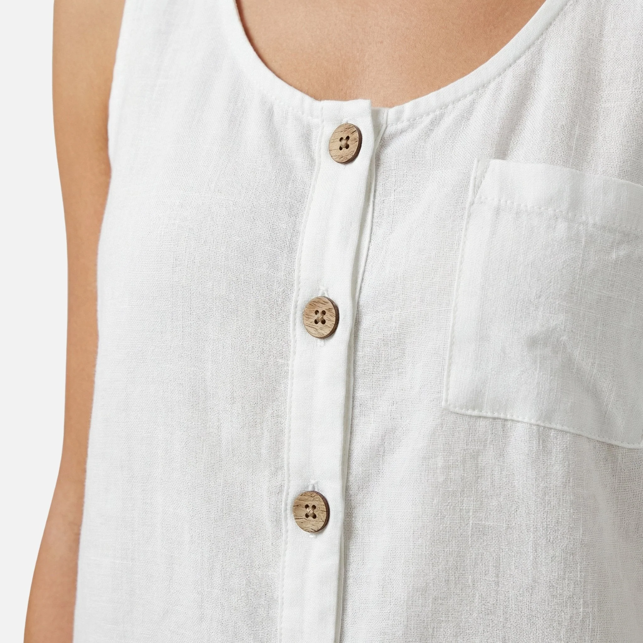 Ortrud | Damen Baumwoll-Tanktop Lockerer Schnitt – Locker Tank Top Sommer - Image 3