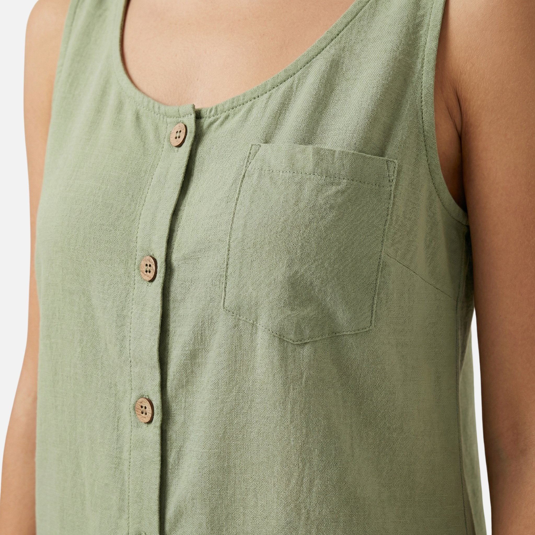 Ortrud | Damen Baumwoll-Tanktop Lockerer Schnitt – Locker Tank Top Sommer - Image 4