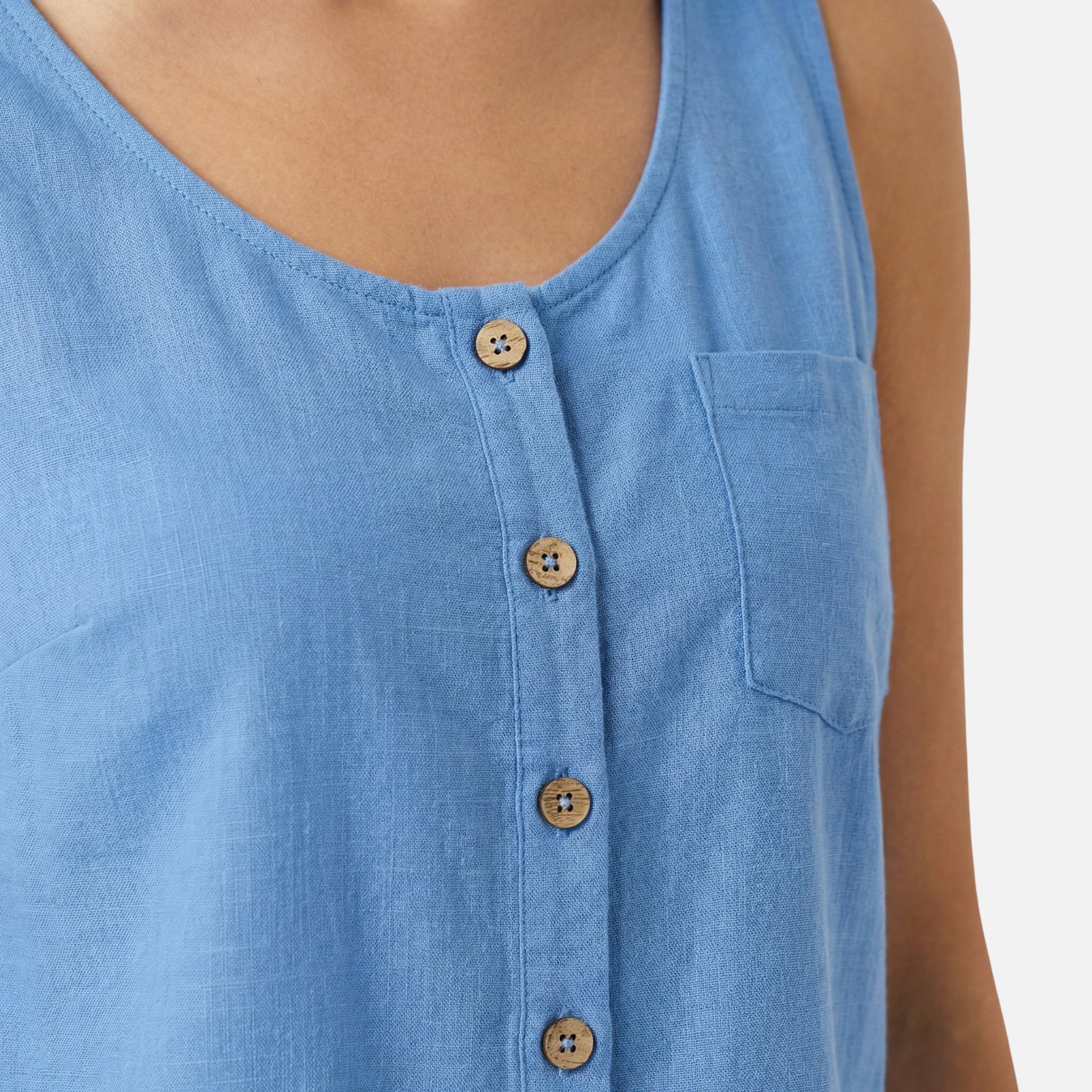 Ortrud | Damen Baumwoll-Tanktop Lockerer Schnitt – Locker Tank Top Sommer - Image 5