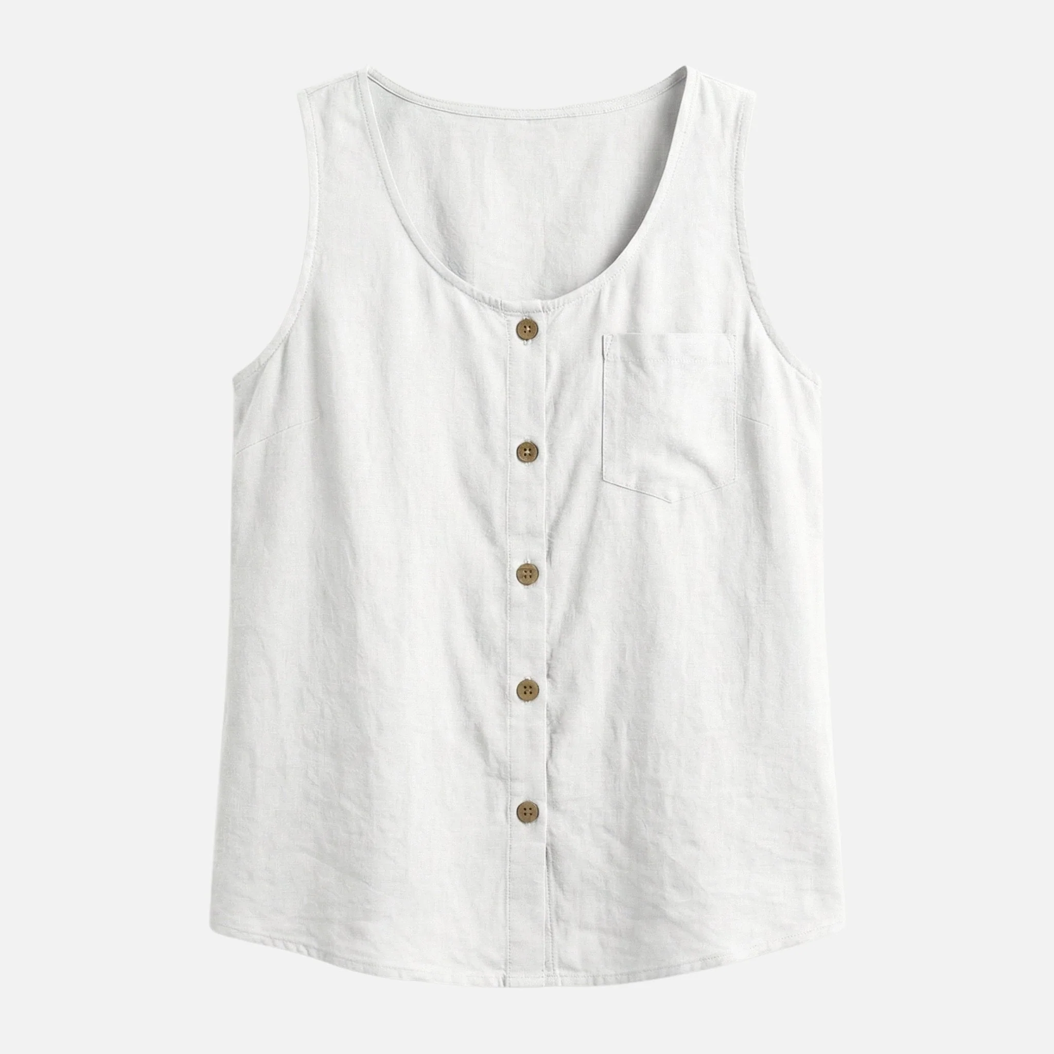 Ortrud | Damen Baumwoll-Tanktop Lockerer Schnitt – Locker Tank Top Sommer - Image 7