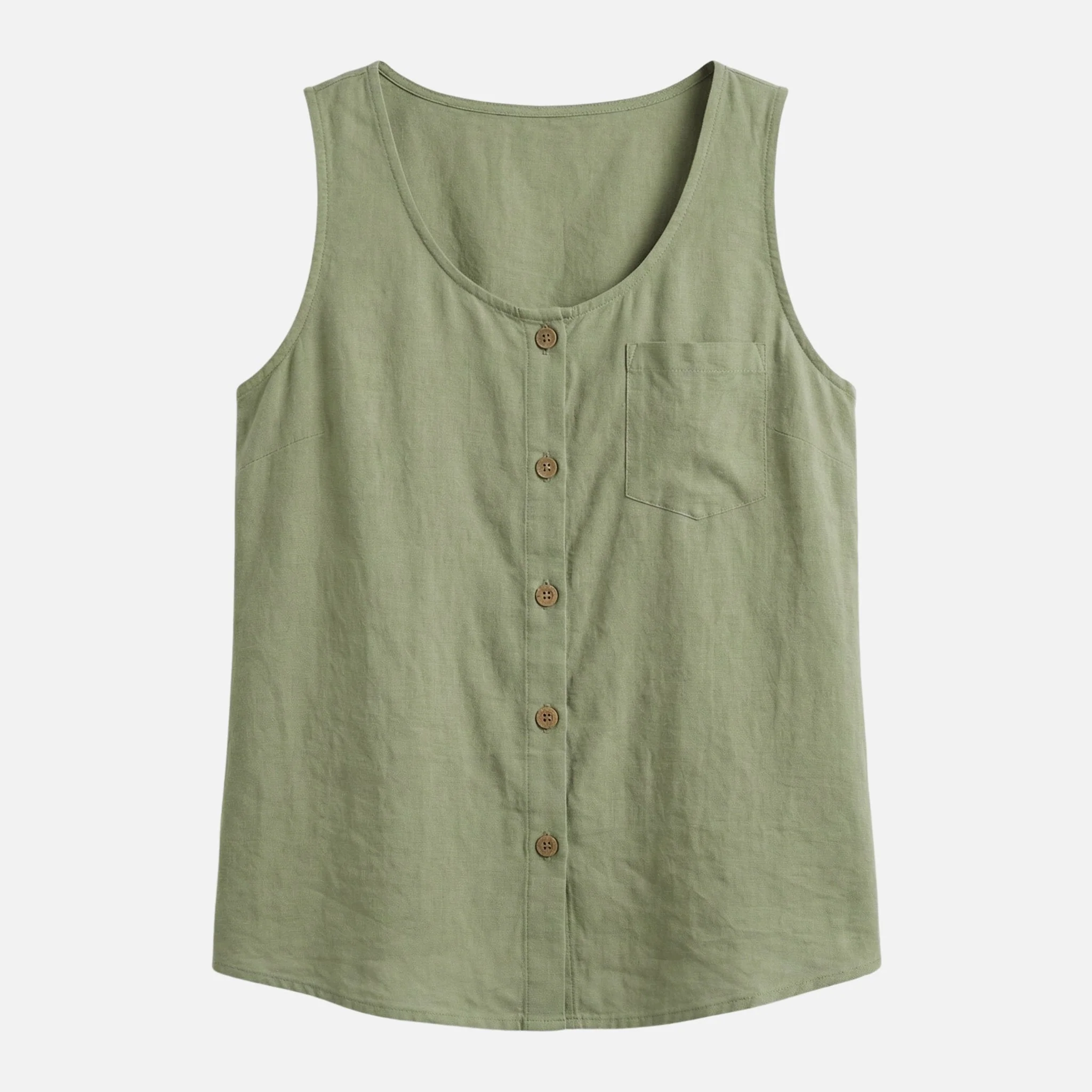 Ortrud | Damen Baumwoll-Tanktop Lockerer Schnitt – Locker Tank Top Sommer - Image 9