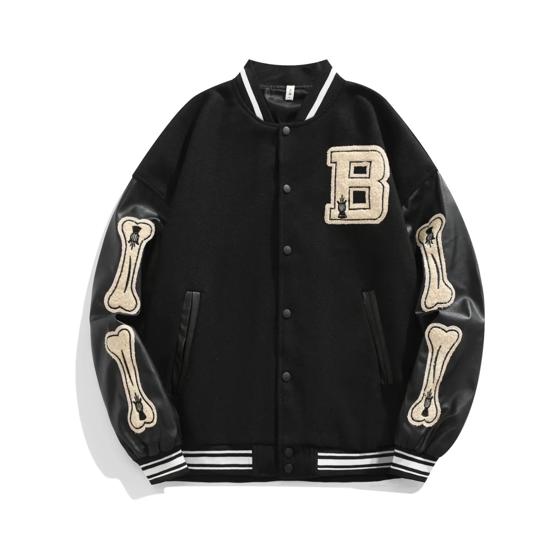 Beatrice | Harajuku Varsity Collegejacke mit Kunstleder-Ärmeln - Image 9