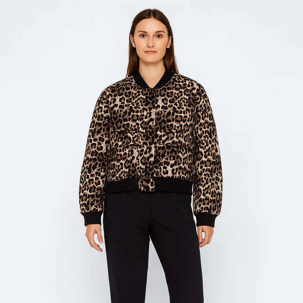 Beige weicher Fliegerjacke für Damen – Lässiger und bequemer Look - Image 3